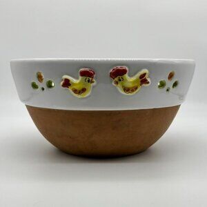 Vintage Il Laboratorio Italiano White & Terracotta Pasta Bowl W/ Orvieto Rooster